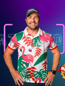 Tropical Flamingo Golf Shirt