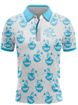 Blue Tee Hustle Golf Polo